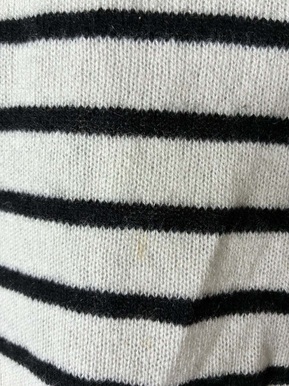 Reformation Cashmere Boyfriend Sweater in Black White Stripes Size Small - Picture 5 of 9